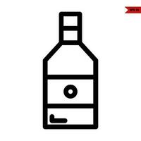 ícone de linha de garrafa vetor