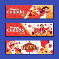 banner festa da liberdade do canadá vetor