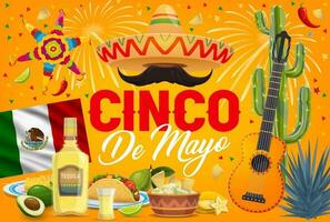 mexicano cinco de maionese feriado festa festa vetor