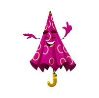 desenho animado roxa guarda-chuva personagem adorável sombrinha vetor