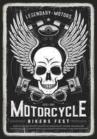 motocicleta ciclistas festival vetor sujo poster