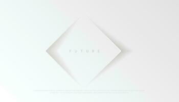 Prêmio branco cinzento abstrato fundo, luxo elegante futuro geométrico formas, visual branding. exclusivo papel de parede vetor ilustração
