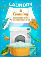 lavanderia e limpeza serviço de Anúncios com vetor Ferramentas