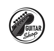 guitarra fazer compras ícone, acústico musical guitarra placa vetor