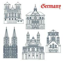 Alemanha arquitetura edifícios, marcos, Colônia vetor