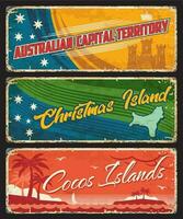 capital território, Natal e cocos ilhas vetor