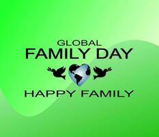 design de modelo criativo para o dia global da família. dia internacional da família desejando cartão de felicitações. dia mundial da família. ilustração da família. vetor