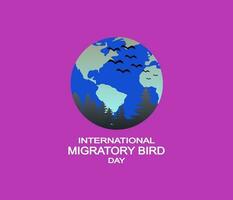 ilustração vetorial gráfico de um grupo de pássaros voando sobre a floresta, perfeito para o dia mundial das aves migratórias, comemorar, cartão de felicitações, etc. vetor