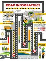 estrada transporte infográficos vetor informação modelo