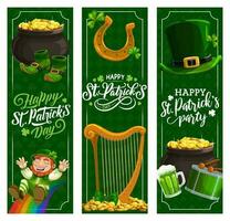 st. patricks dia faixas ou irlandês religião feriado vetor