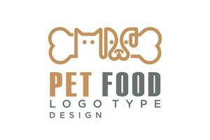 animal Comida logo.dog e gato logotipo. animal fazer compras logotipo concept.pet Cuidado logotipo conceito. vetor