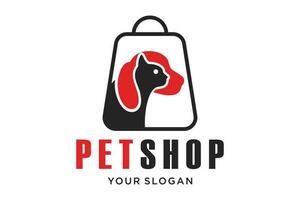 gato e cachorro animal logotipo vetor ícone para animal fazer compras ou animal Cuidado e veterinário gato e cachorro