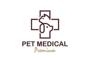 animal logotipo vetor ícone para animal fazer compras ou animal Cuidado e veterinário gato e cachorro