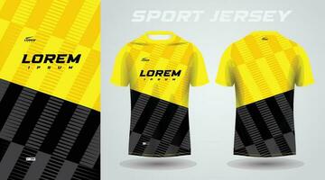 amarelo Preto camisa futebol futebol esporte jérsei modelo Projeto brincar vetor