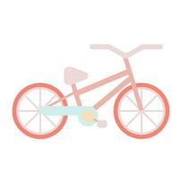 bicicleta, crianças bicicleta, brilhante, lindo, bonitinho, volumétrico, Rosa nu, 3d, bicicleta ícone, pequeno, médio vetor