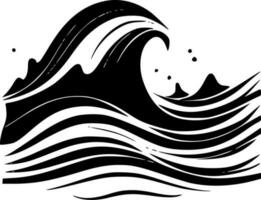 ondas, Preto e branco vetor ilustração