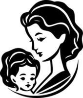 mãe - minimalista e plano logotipo - vetor ilustração