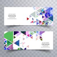 Conjunto de bandeiras coloridas abstratas vector design