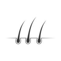 desenho de ícone de cabelo isolado em fundo branco tratamento de cabelo vetor