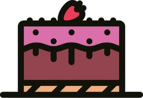 ilustração de bolo de aniversário vetor