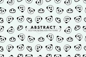 panda fofa Urso desenho animado animal desatado recorrente padronizar vetor
