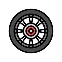 corrida pneus veículo auto cor ícone vetor ilustração
