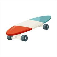 cruzeiro Longboard, pennyboard isolado em branco fundo. vetor