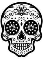 hispânico herança açúcar crânio calêndula festivo dia de los muertos vetor ícone