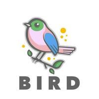 pássaro simples logotipo vetor