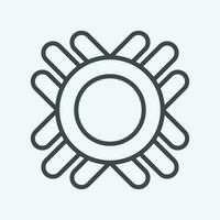 ícone símbolo. relacionado para americano indígena símbolo. linha estilo. simples Projeto editável vetor