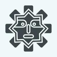 ícone mascarar. relacionado para americano indígena símbolo. glifo estilo. simples Projeto editável vetor