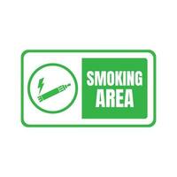 designado fumar área sinal, permitido fumar zona, especial Cigarro eletrônico zona placa vetor