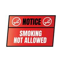 fumar não permitido sinal, Nenhum fumar área, fumar proibido aqui placa vetor