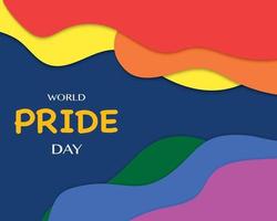dia do orgulho mundial com onda de cores vetor