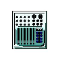 equipamento audio misturador jogos pixel arte vetor ilustração