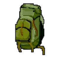 ao ar livre mochila acampamento jogos pixel arte vetor ilustração