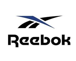 reebok logotipo marca roupas com nome Preto e azul símbolo Projeto ícone abstrato vetor ilustração