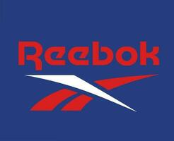 reebok logotipo marca símbolo roupas Projeto ícone abstrato ilustração vetor com azul fundo