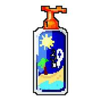 protetor solar Sol creme jogos pixel arte vetor ilustração