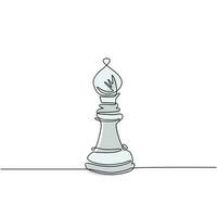único logotipo de peão de xadrez de desenho de linha isolado no