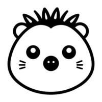 fofa desenho animado ouriço vetor ícone