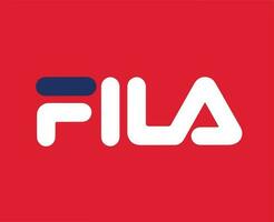 fila marca logotipo símbolo Projeto roupas moda vetor ilustração com vermelho fundo