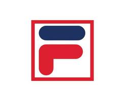 fila logotipo marca roupas símbolo vermelho e azul Projeto moda vetor ilustração