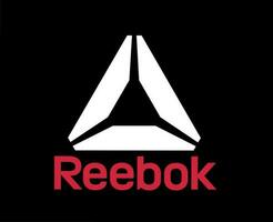 reebok marca logotipo símbolo com nome roupas Projeto ícone abstrato vetor ilustração com Preto fundo