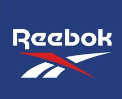 reebok logotipo marca roupas símbolo Projeto ícone abstrato ilustração vetor com azul fundo