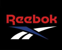reebok marca símbolo logotipo roupas Projeto ícone abstrato vetor ilustração com Preto fundo