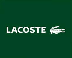 lacoste logotipo marca roupas símbolo branco Projeto moda vetor ilustração com verde fundo