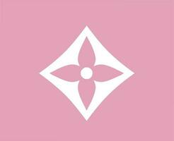 Louis Vuitton logotipo marca moda branco Projeto símbolo roupas vetor ilustração com Rosa fundo