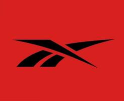 reebok logotipo marca roupas Preto símbolo Projeto ícone abstrato vetor ilustração com vermelho fundo