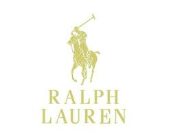 Ralph lauren marca símbolo com nome ouro logotipo roupas Projeto ícone abstrato vetor ilustração